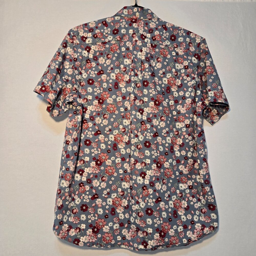Vintage KENNINGTON LTD. Grandpa UNISEX Festival Green Floral Shirt Men's Size L. - Picture 2 of 16